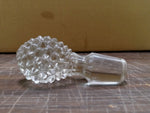 EAPG Pointed Hobnail Carafe Cruet with Stopper 9" tall  Antique Clear Glass