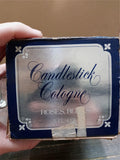Decorative Avon Silver Finish Candlestick Cologne Bottle Roses Scent  5fl oz
