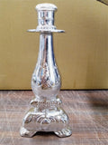 Decorative Avon Silver Finish Candlestick Cologne Bottle Roses Scent  5fl oz