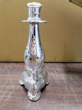 Decorative Avon Silver Finish Candlestick Cologne Bottle Roses Scent  5fl oz