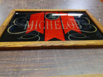 Vintage Michelob Beer Wood Framed Sign Black Gold Red Foil 17.5 in x 11.5 in