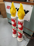 Vtg 40"Pair of Noel Xmas Candles Empire Blow Christmas Holiday Yard/Patio Décor