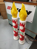 Vtg 40"Pair of Noel Xmas Candles Empire Blow Christmas Holiday Yard/Patio Décor
