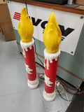 Vtg 40"Pair of Noel Xmas Candles Empire Blow Christmas Holiday Yard/Patio Décor