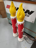Vtg 40"Pair of Noel Xmas Candles Empire Blow Christmas Holiday Yard/Patio Décor