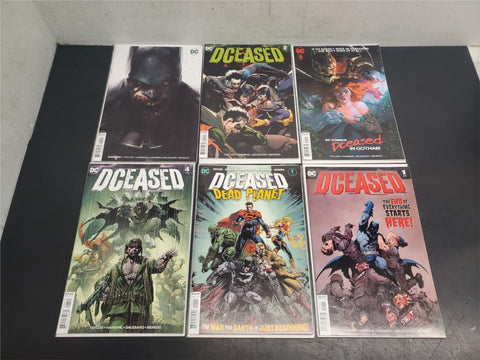 Lot of 6 DC Comic Books DCEASED Editions Batman Robin Joker Superman Poison Ivy