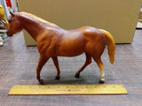 Vtg 70s Horses Breyer Matte Chestnut Clydesdale Mare & Foal W Stock Quarter Mare