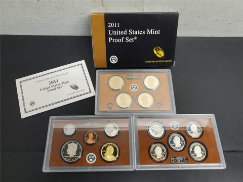 2011 United States Mint Proof Set W/Cert. Of Auth. & Specs Info Coin Col. VF