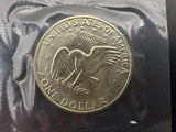 Vtg '74 Eisenhower Uncirculated Silver Dollar Coin in U.S. Mint Protective Case