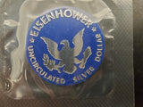 Vtg '74 Eisenhower Uncirculated Silver Dollar Coin in U.S. Mint Protective Case