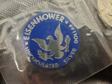 Vtg '71 Eisenhower Uncirculated Silver Dollar Coin in U.S. Mint Protective Case