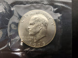 Vtg '73 Eisenhower Uncirculated Silver Dollar Coin in U.S. Mint Protective Case