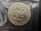 Vtg '73 Eisenhower Uncirculated Silver Dollar Coin in U.S. Mint Protective Case