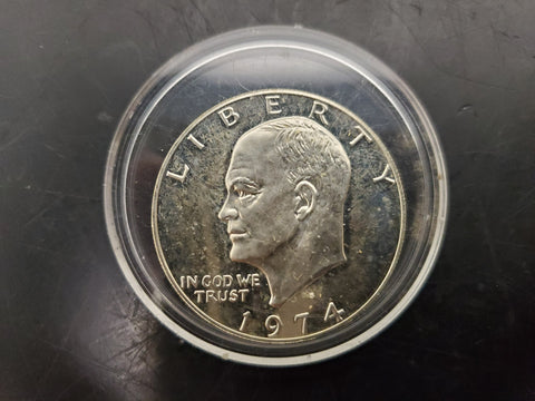 Vtg 1974-S President Dwight D. Eisenhower Silver Dollar Coin Collectible US Mint
