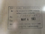 Official Photograph Philadelphia Naval Shipyard May 04,1961 Employee Award