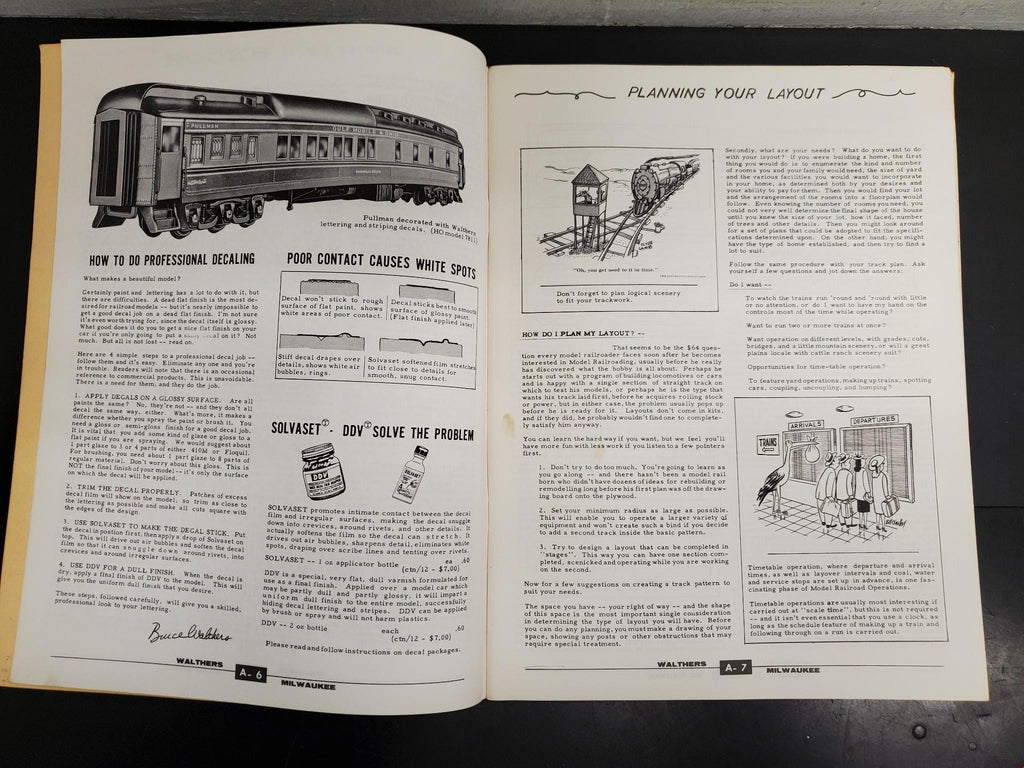 1966 Walthers "O" Scale Catalog & Reference Manual Mini Railroading Ma