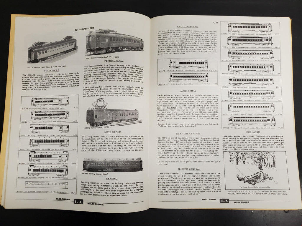 1966 Walthers "O" Scale Catalog & Reference Manual Mini Railroading Ma