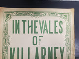 VTG Irish Sheet Music In The Vales Of Killarney Love Song to Ireland Antique
