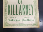 VTG Irish Sheet Music In The Vales Of Killarney Love Song to Ireland Antique