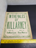 VTG Irish Sheet Music In The Vales Of Killarney Love Song to Ireland Antique