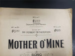Antique 1903 Rudyard Kipling Mother O' Mine Song & Poem Sheet Music Frank Tours