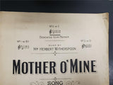 Antique 1903 Rudyard Kipling Mother O' Mine Song & Poem Sheet Music Frank Tours