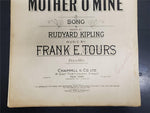 Antique 1903 Rudyard Kipling Mother O' Mine Song & Poem Sheet Music Frank Tours