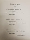 Antique 1903 Rudyard Kipling Mother O' Mine Song & Poem Sheet Music Frank Tours