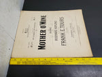 Antique 1903 Rudyard Kipling Mother O' Mine Song & Poem Sheet Music Frank Tours