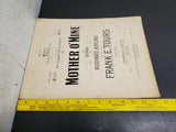 Antique 1903 Rudyard Kipling Mother O' Mine Song & Poem Sheet Music Frank Tours
