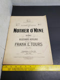 Antique 1903 Rudyard Kipling Mother O' Mine Song & Poem Sheet Music Frank Tours
