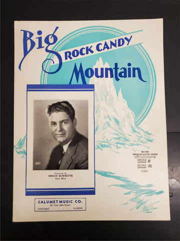 Vtg 1935 Calumet Rare Sheet Music Big Rock Candy Mountain Hawaiian Guitar Solo