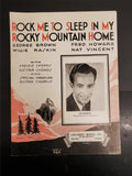 Vtg 1935 Rock Me To Sleep In My Rocky Mountain Home Hawaiian Guitar Sheet Music