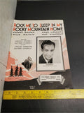 Vtg 1935 Rock Me To Sleep In My Rocky Mountain Home Hawaiian Guitar Sheet Music