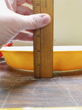 Pyrex Vintage Brown #945C Lid & #063 1 Quart Bottom Oval Divided Casserole Dish