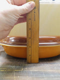 Pyrex Vintage Brown #945C Lid & #063 1 Quart Bottom Oval Divided Casserole Dish