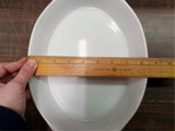 Pyrex Vintage Brown #945C Lid & #063 1 Quart Bottom Oval Divided Casserole Dish