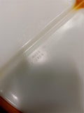 Pyrex Vintage Brown #945C Lid & #063 1 Quart Bottom Oval Divided Casserole Dish