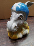 Vintage Football Political Donkey Decanter EMPTY Jim Beam Regal China 1972