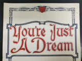 Vtg 1919 Antique Sheet Music Your Just A Dream Words & Melody By Tommy Armstrong