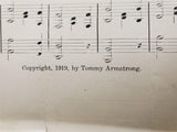 Vtg 1919 Antique Sheet Music Your Just A Dream Words & Melody By Tommy Armstrong