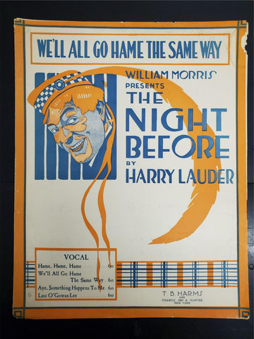 Antique 1916 WW1 Era Sheet Music We'll All Go Hame The Same Way William Morris