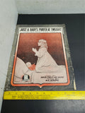 Antique WW1 1918 Sheet Music Just A Baby Prayer at Twilight Her Daddy Over There