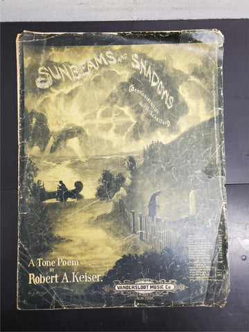 Antique 1901 Turn of The Century Sunbeams & Shadows Sheet Music Collectible Rare