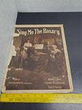 Pre-WW1 Antique 1913 Sheet Music Sing Me The Rosary Sweetest Song of all Collect