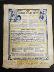Antique 1917 WW1 Sheet Music Latest Song & Trot Craze-Hawaiian Butterfly Rare