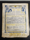 Antique 1917 WW1 Sheet Music Latest Song & Trot Craze-Hawaiian Butterfly Rare