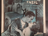 Vtg 1925 Sheet Music Neapolitan Nights Theme Song Fazil Ch. Farrell Greta Nissen
