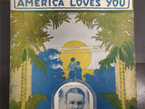 Antique WW1 1916 Sheet Music Honolulu America Loves You Decorative Artwork Piece
