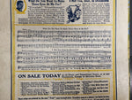 Antique WW1 1916 Sheet Music Honolulu America Loves You Decorative Artwork Piece